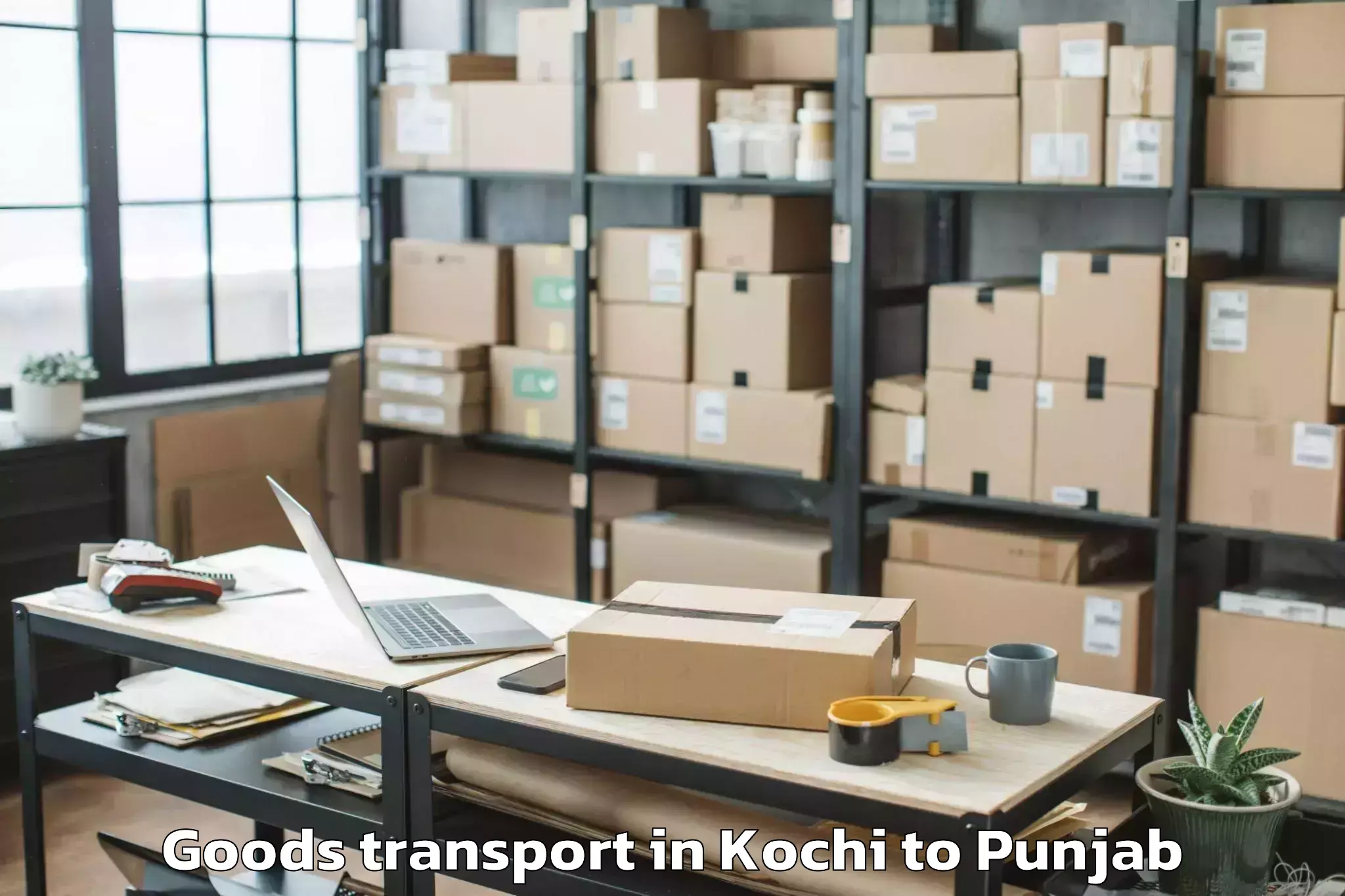 Affordable Kochi to Nawanshahr Goods Transport